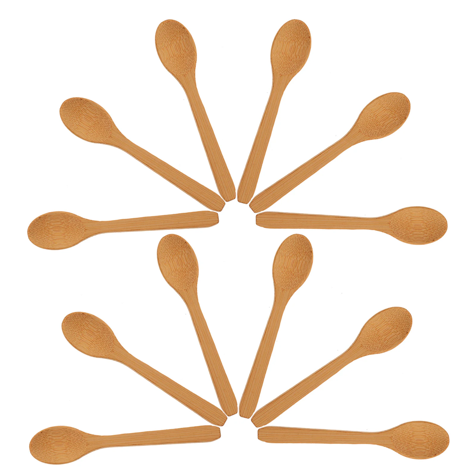 

10pcs Bamboo Beverage Multi-Function Coffee Mixing Kitchen Condiment Spoons For Jars Portable Portable Coffee Spoons Use