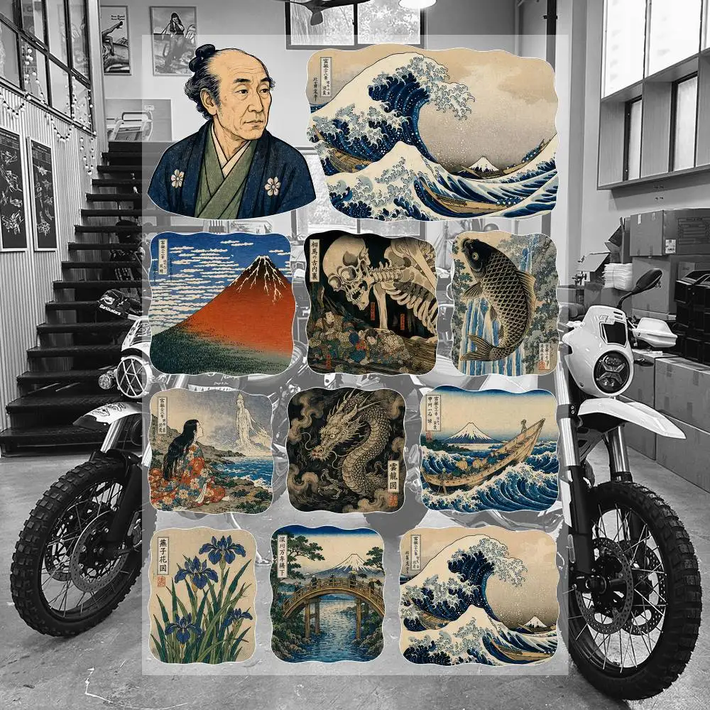 K-A-tsuSH-I-K-A-Ho-Ku-SA-I Ästhetische Graffiti-Aufkleber, wasserdichte PVC-Aufkleber für Auto, Motorrad, Skateboard, Helm, Notizbuch