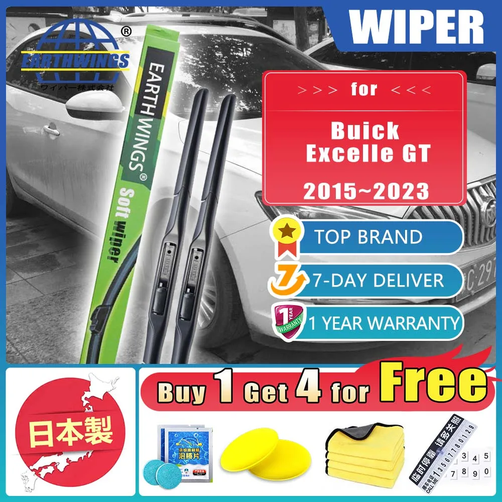 

For Buick Excelle GT 2015~2023 2020 Front Rear Set Windshield Wiper Auto Blades Rubbe Protective Windscreen Clean 24"16" 2piece