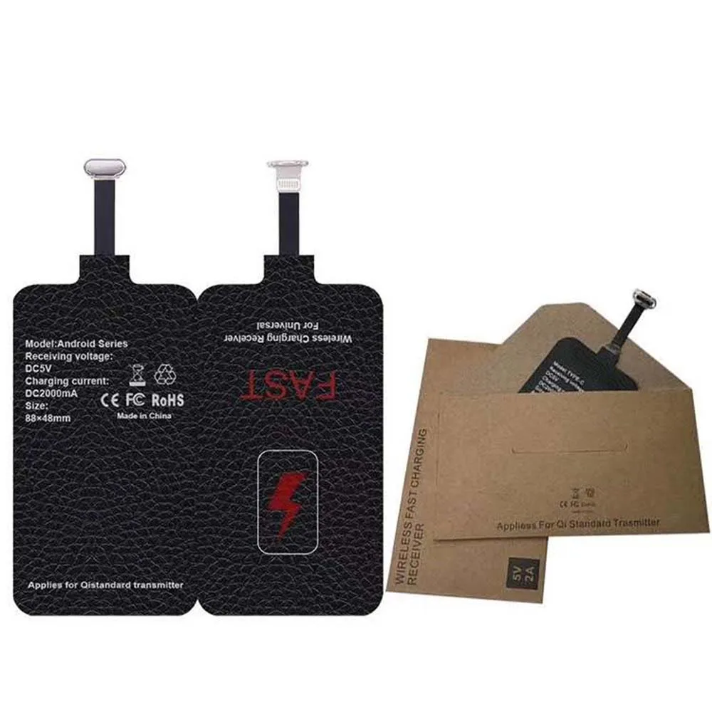 

5V/2A 10W Induction Patch Pad Adapter Type-C Charger Receiver Charger Charge Coil Wireless Charging