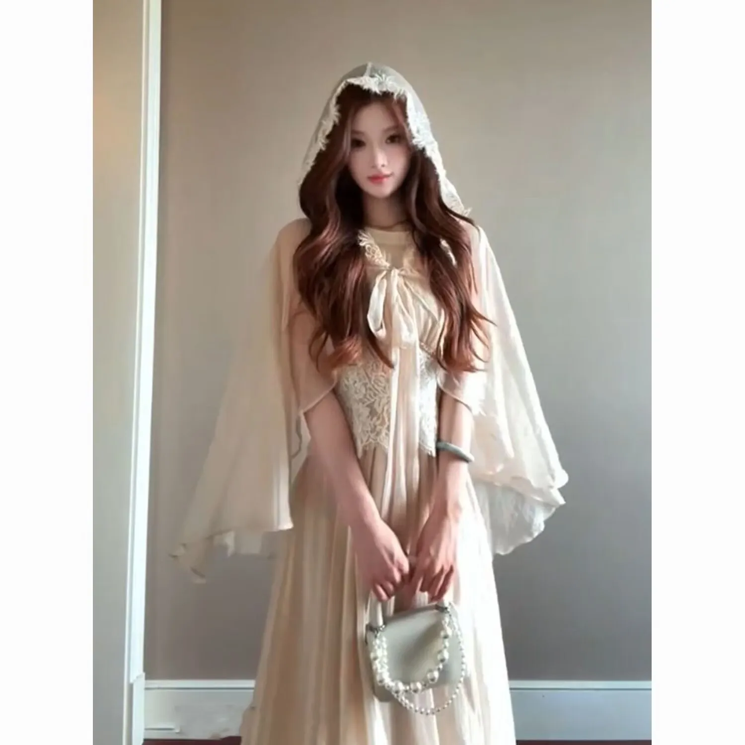 Party Chiffon Cloak Hooded Short Cape