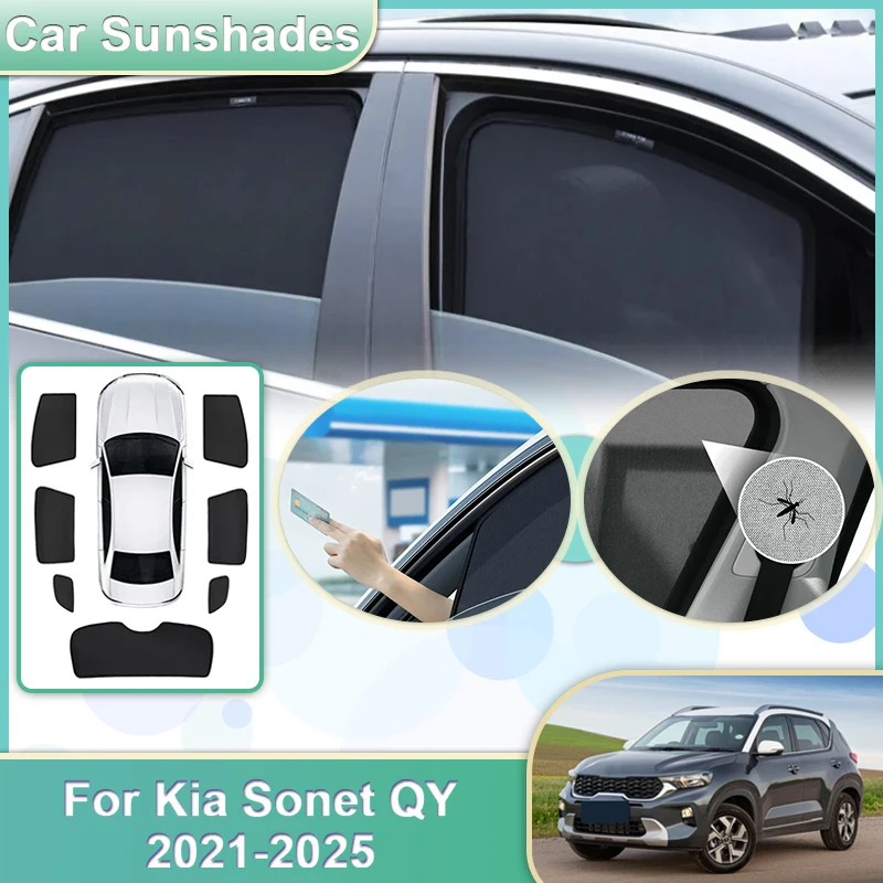 

Автомобильный сетчатый солнцезащитный козырек для Kia Sonet, аксессуары 2024 QY 2021 2022 2023 2025, козырьки для лобового стекла, солнцезащитные козырьки, дышащие автомобильные инструменты