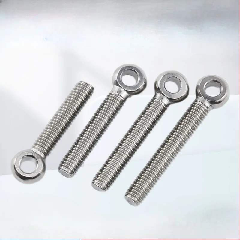 10pcs Stainless Steel Eye Bolts M5 Articulated Hooks for Industrial/DIY Anchor Fasteners Ring Link Bolt Fisheye Slip Hole Screw