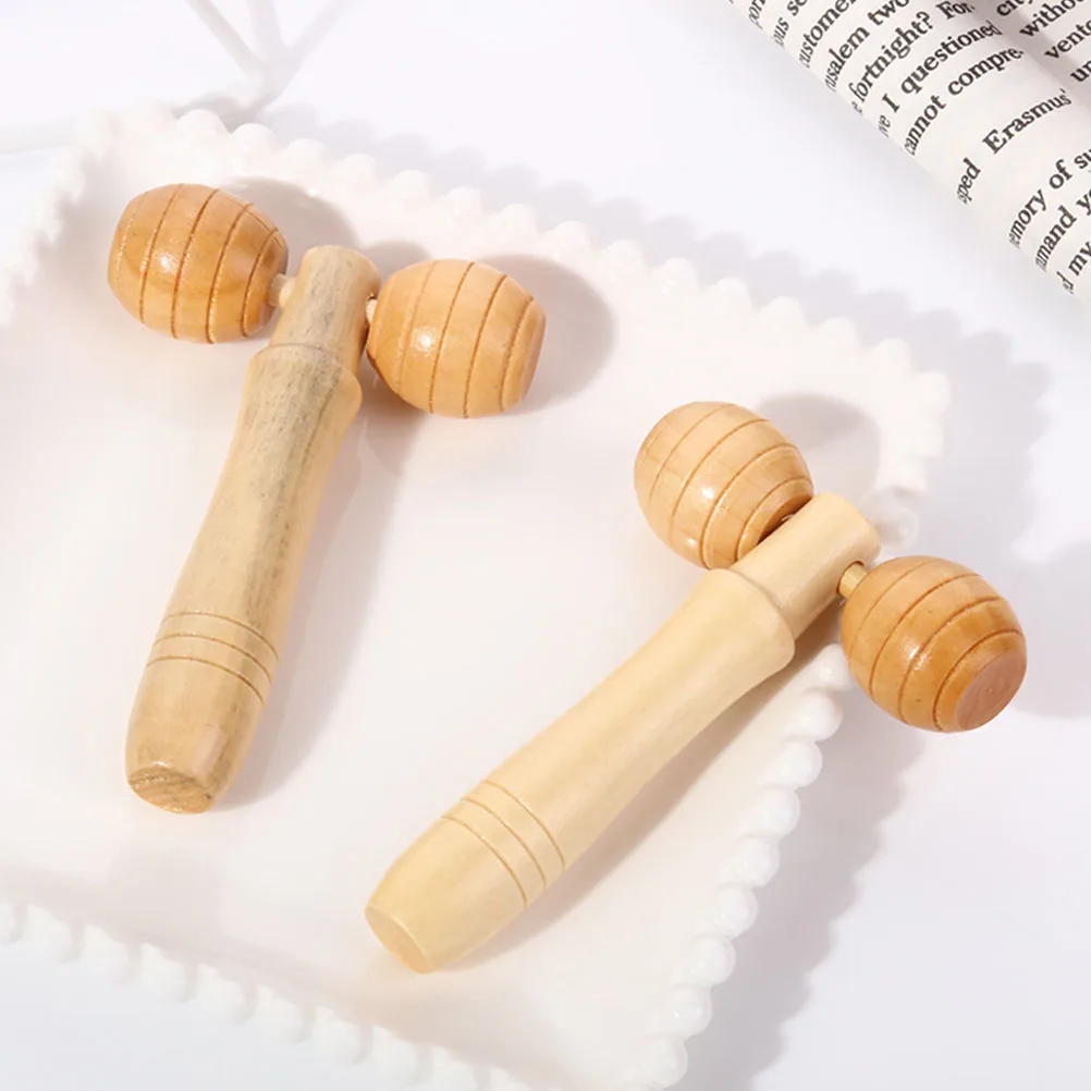 

Massage Hammer Wooden Roller for Back Leg Muscle Relief Ergonomic Portable H Massager Smooth Operation Professional Personal Use