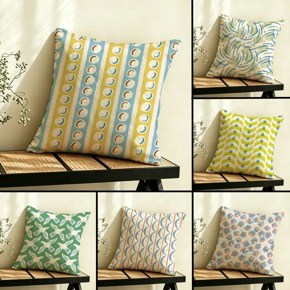Cushion Cover Linen Double-Sided Pillowcase Sofa Cushion Cover Multi-Size Home Decor A-Ariana MartinS