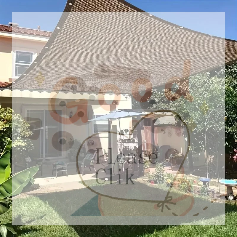 Coffee Sun Shade Net High Density UV Protection Breathable Tear-Resistant Sunblock Cloth For Patio Garden Backyard Pool Outdoor
