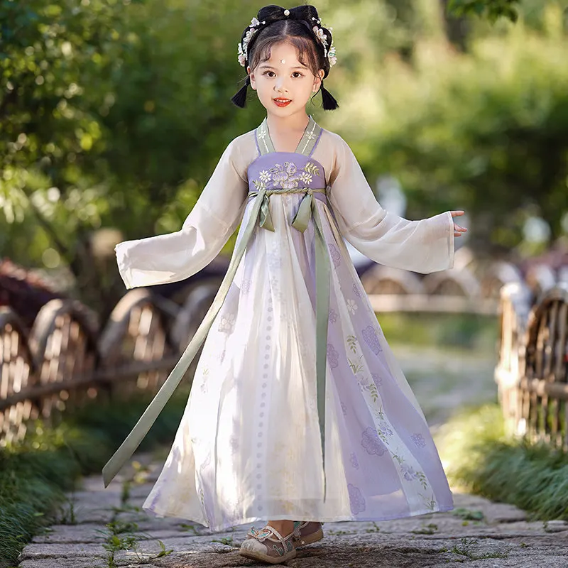 

Spring and summer girls' Hanfu, Chinese style ancient dress girl baby Tang suit super fairy dress
