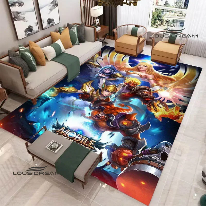 Mobile Legends bang bang Cartoon Print carpet Non -slip carpet carpets for living room area rug Door pad anime rug birthday gift