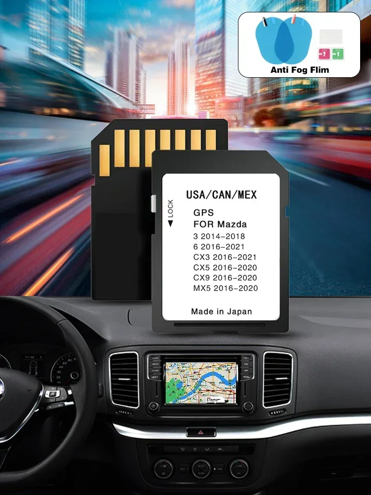 Carte SD GPS pour MAZDA 3, 2014, 2015, 2016, 2017, 2018, dehors Touring, Grand Touring, Amérique du Nord, LilMexico