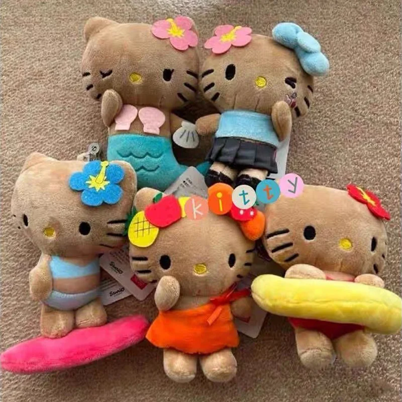 

Сувениры Sanrio: мультяшная кукла Hello Kitty в виде русалки на доске для серфинга, украшение для рюкзака, брелок, милые подарки для девочек