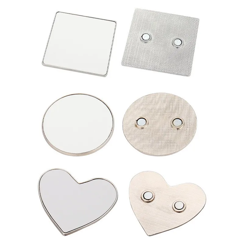 12 stks/partij Geheugen Sublimatie Metalen Koelkastmagneet Koelkastmagneten Blanks Voor Keuken Magnetron Decor