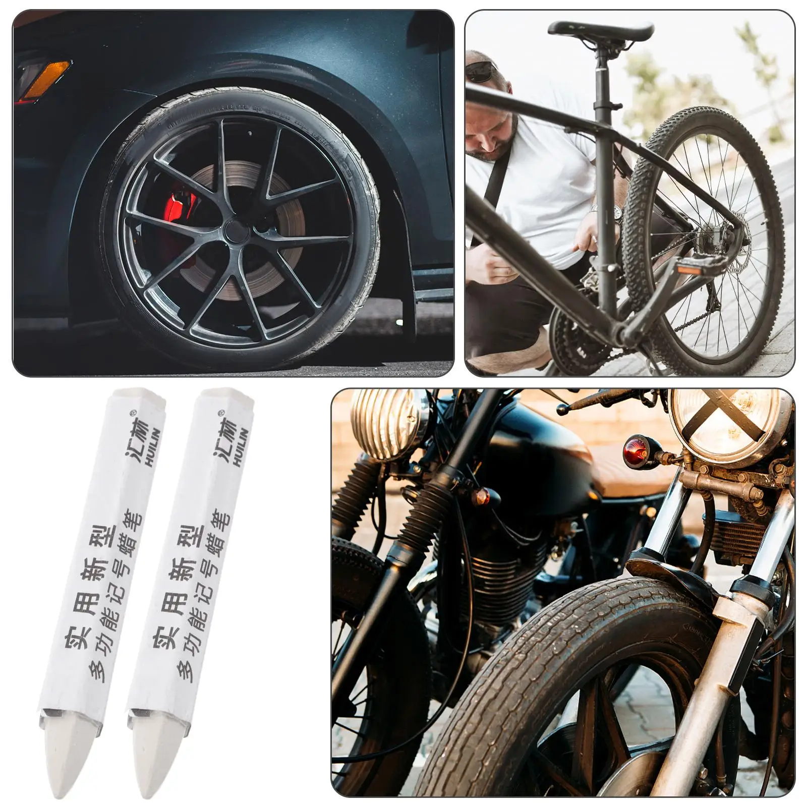 5 stücke Reifen Marker Buntstifte Weiß Auto Reparatur Werkzeuge Wasserdicht Neuheit Marker Reifen Kreide Bleistifte Farbe Rad Auto Reparatur – Detail 3