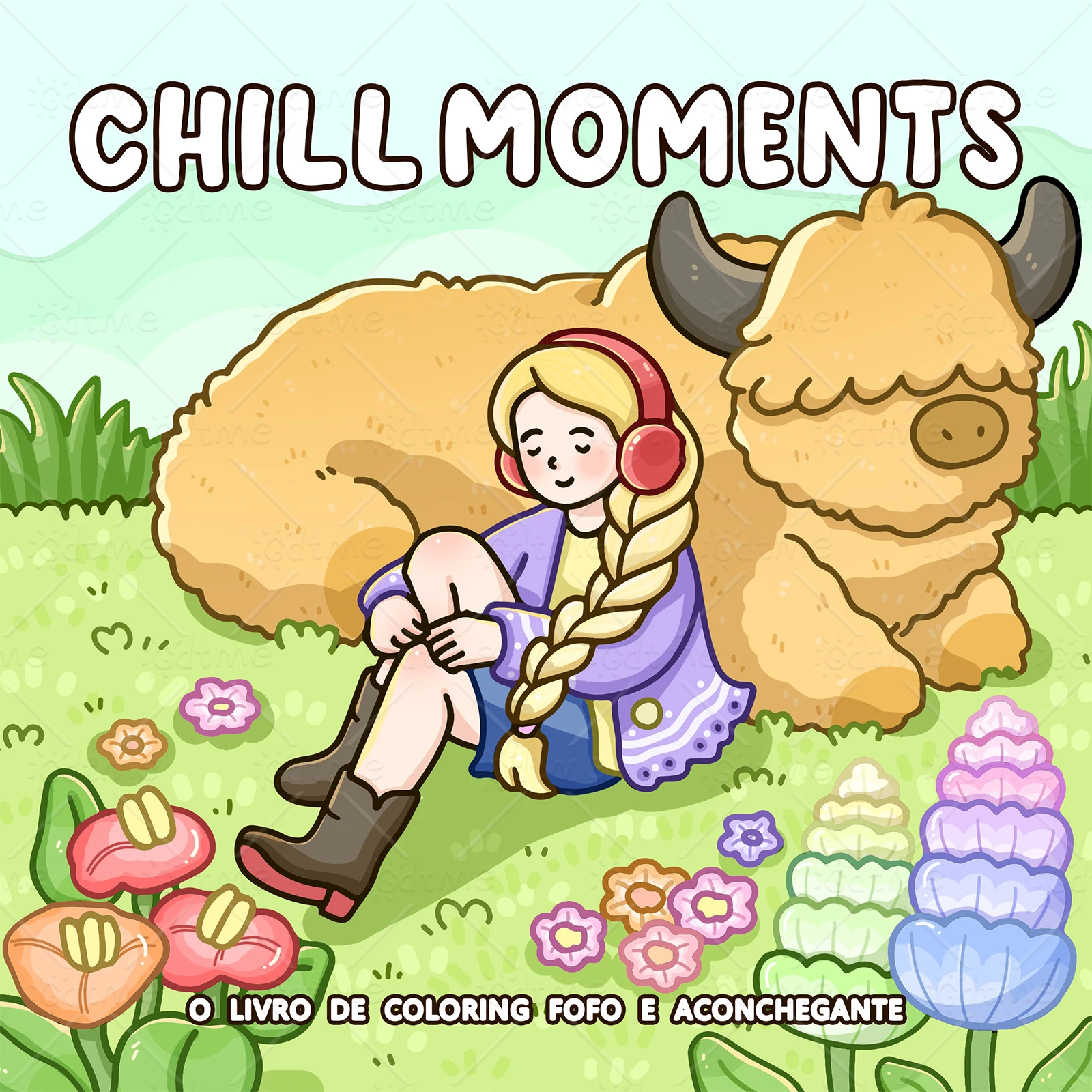 CHILL MOMENTS Bold-easy Patterns Coloring Book for Adults Cute Drawing Book Perfect Gift for Party and Birthday