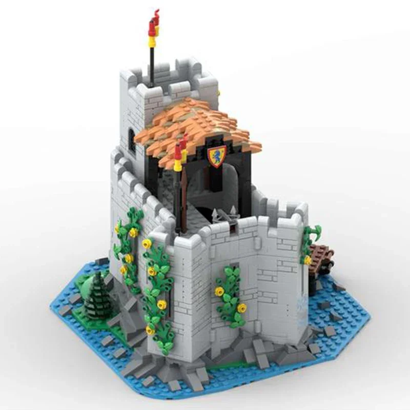 Medieval Castle Model Moc Building Bricks Lion Knights' Outpost Technology Modular Blocks Gifts Christmas Toys DIY Sets Assembly