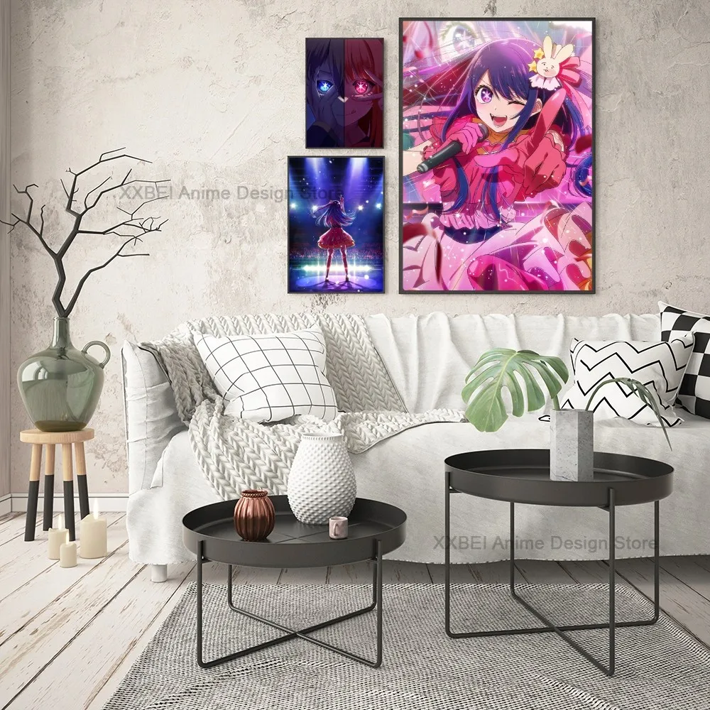 1pc Oshi No Ko Hoshino Ai Poster Anime Sticker Bedroom Study Wall Art Hanging Painting Decoration High Quality Printed Matter