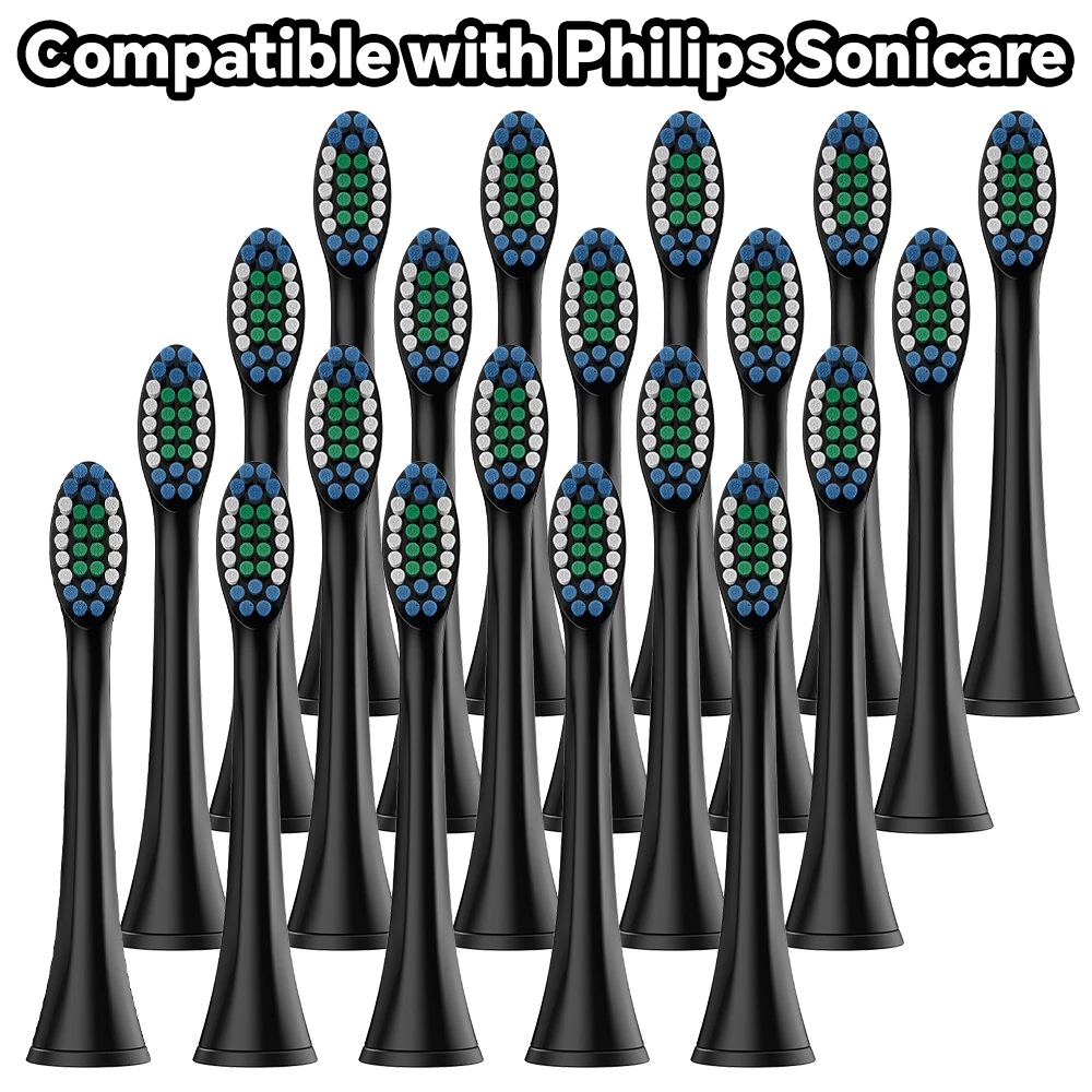 Image of 4/8/12/20 Ersatzbürstenköpfe für die tägliche Reinigung, Zahnbürstenkopf-Nachfüllungen, kompatibel mit der elektrischen Zahnbürste Philips Sonicare
