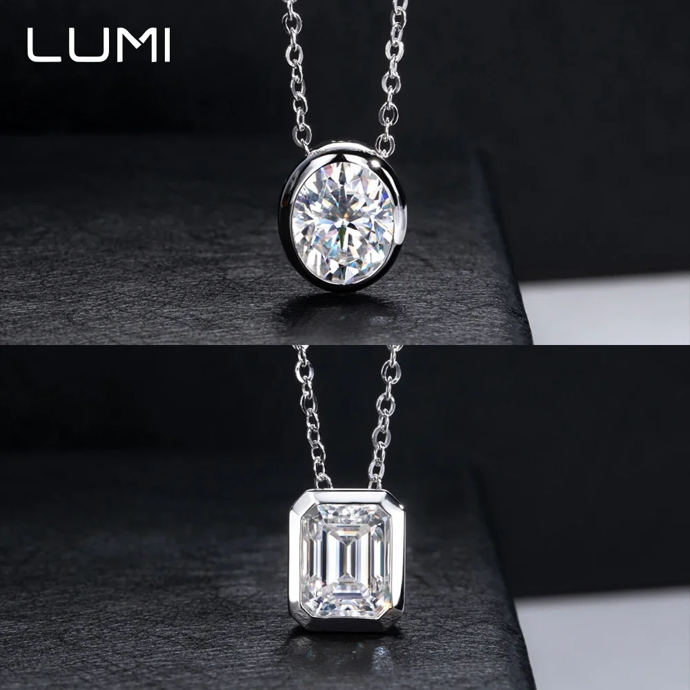 

Большой хит 0,5-3 карата овальной и изумрудной огранки муассанит S925 серебряный кулон для женщин подарок на годовщину, день рождения, обручальные украшения