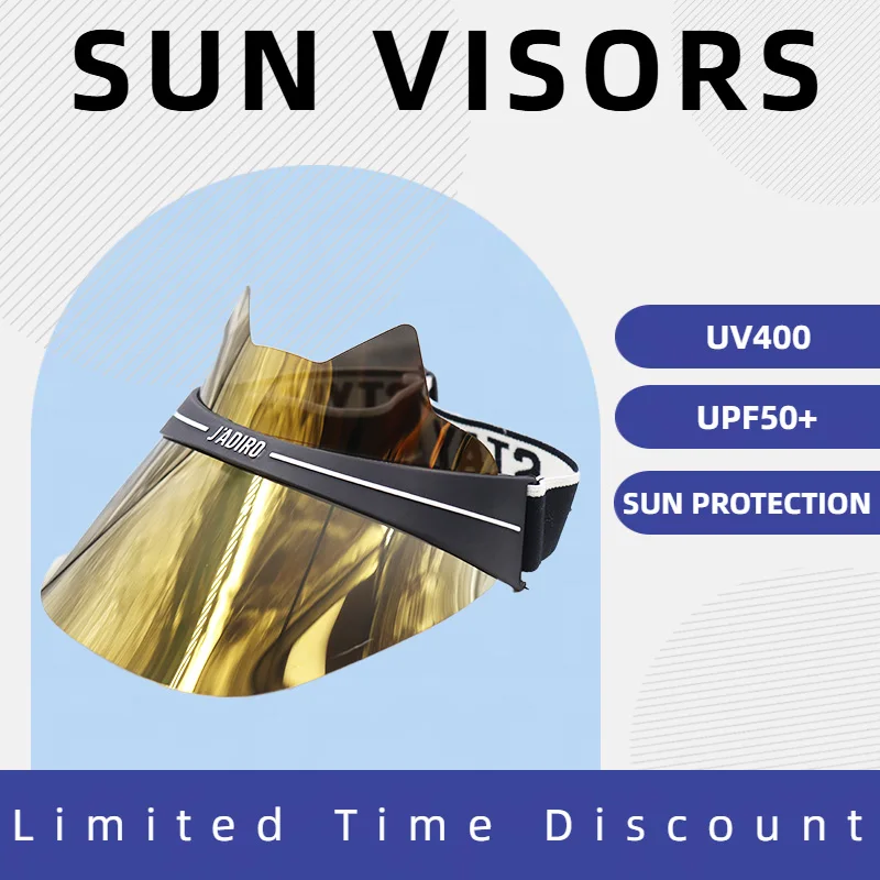 Gold Fashion Summer Sun Hats UV Protect Golf Caps for Women Men Running Walking Travel Tennis Sun Visors Adjustable Beach Cap