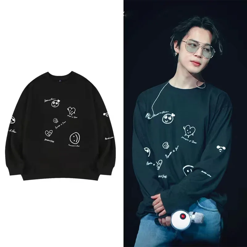 PERMISSION TO DANCE Perimeter printed Sweatshirt JIMIN the same style Hoodie Kpop Sweatshirts For Fans