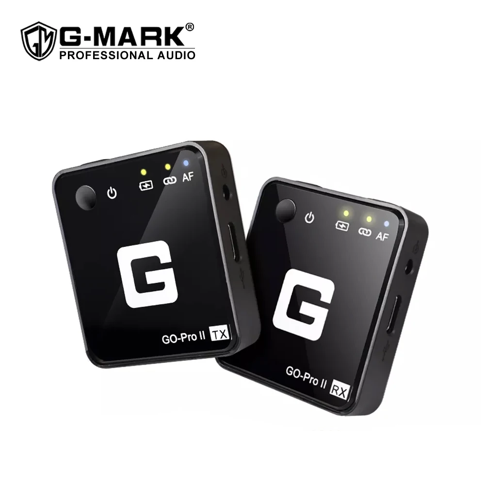 

G-MARK GO PRO II Wireless Lapel Microphone Noise Reduction for Mobile Phone Camera Interview Live Broadcast Professional MIC