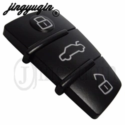 jingyuqin For Audi A3 A4 A5 A6 A8 Q5 Q7 TT S LINE RS Rubber Pad Remote Key Keyless Fob 3 Button Switchblade Flip Replacement