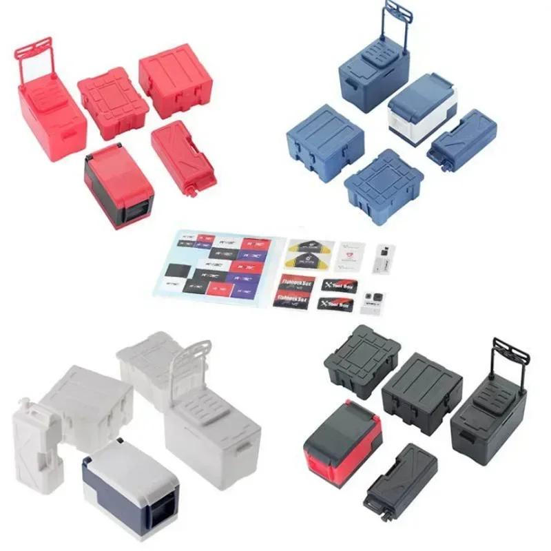 5 個 RC カーガレージシミュレーション冷蔵庫釣り収納ボックスおもちゃ 1/10 スケールアクセサリー RC クローラー用軸 SCX10 TRX6 TRX4