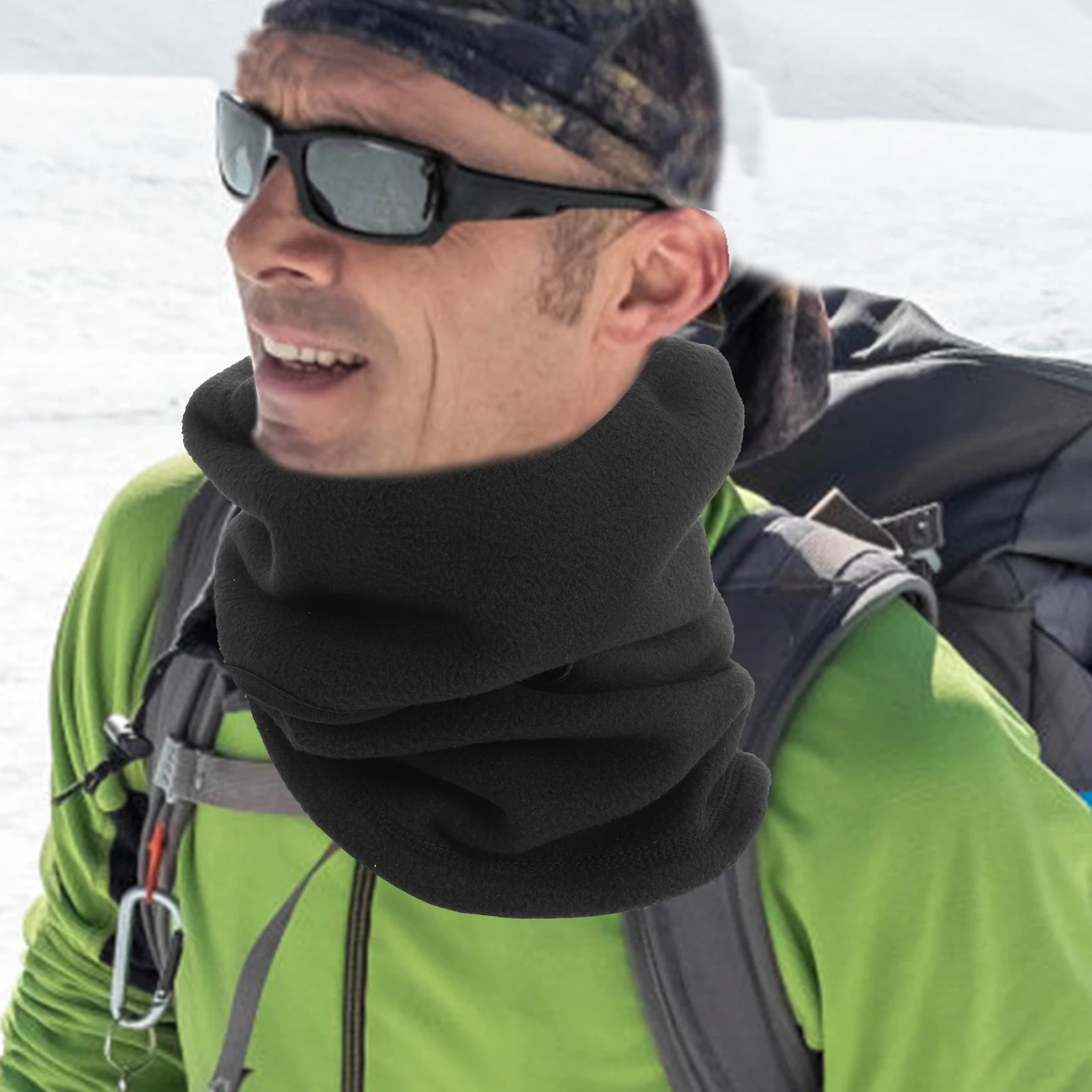 

Winter Face Hood Polyester Neck Warmer Riding Scarf Windproof Earmuffs for Men Women Cycling Hiking Mountaineering Reusable Cold