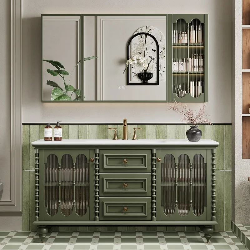 Floor Standing Bathroom Cabinet Waterproof Design Organizer Bathroom Mirror Cabinet Vanity Display Mobile Da Bagno Furniture
