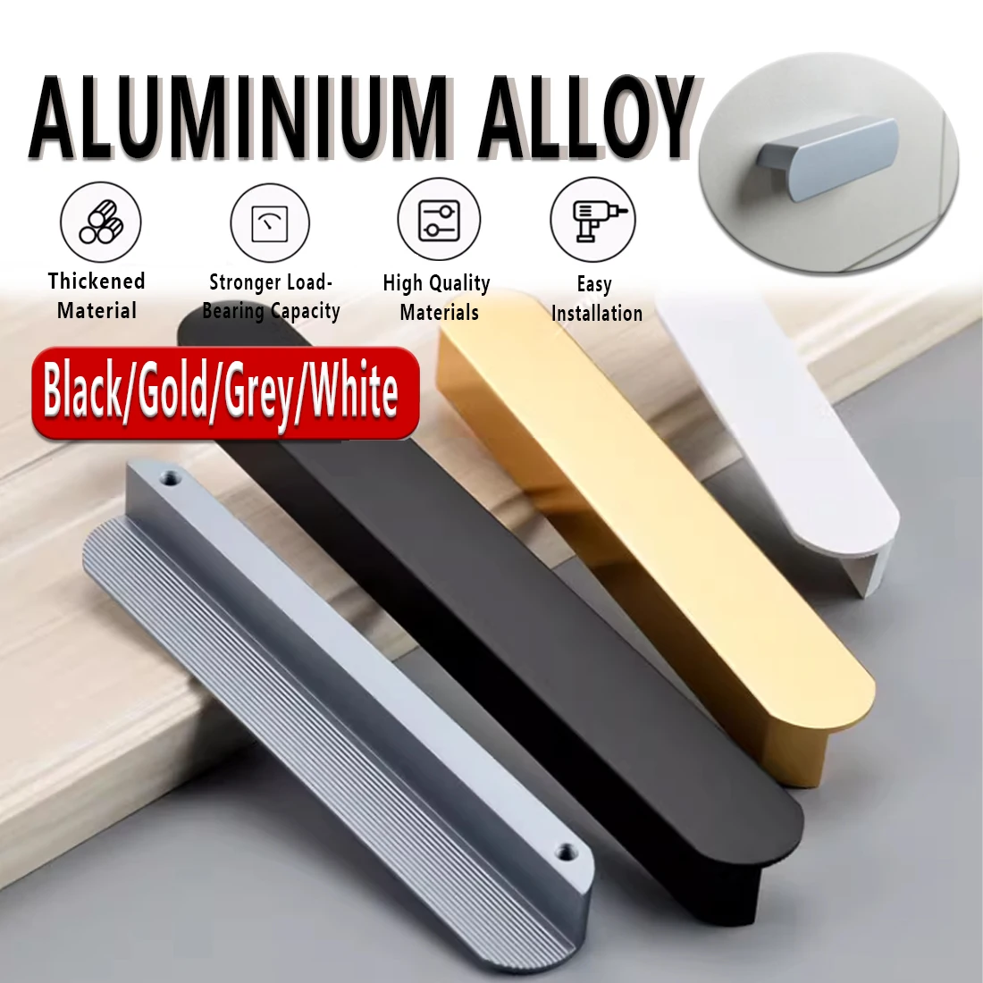 

Aluminum Alloy Round Head Cabinet Handles - Small Modern Pulls for Cupboard, Drawer, Table & Wardrobe Door Hardware