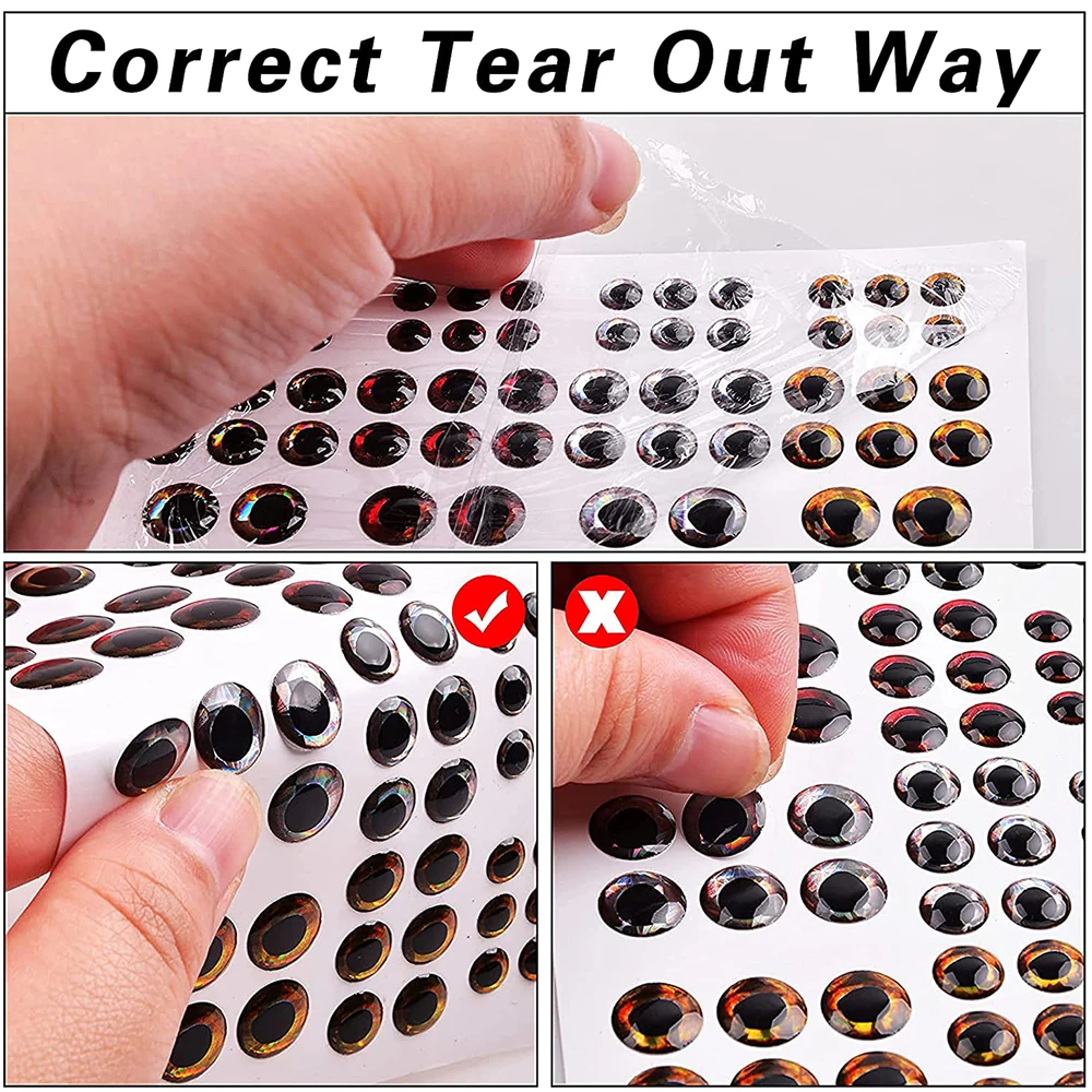 Ojos de pez holográficos adhesivos para señuelos DIY - imagen 3