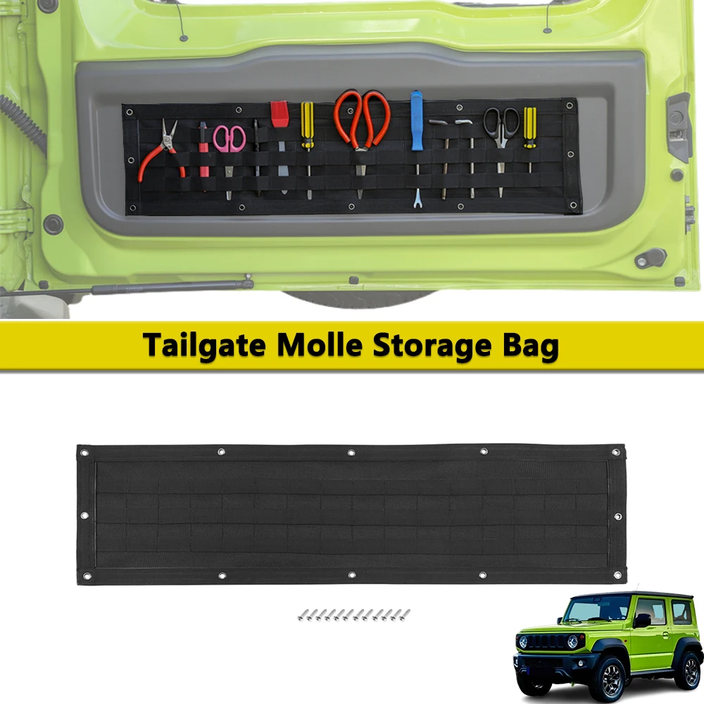 

Rear Door Panel Molle Storage Bag Tools Organizer for Suzuki Jimny JB64 JB74 2019-2024 Tailgate Interior Accessories Tidying