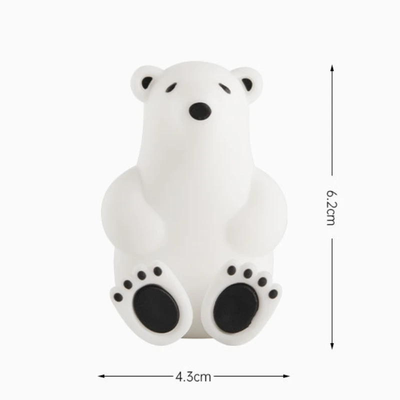 Adorable Polar Bear Toothbrush Holder Wall Mounted Suction Cup Racks Creative Perforation-free Leather Band Mask Plug Storage