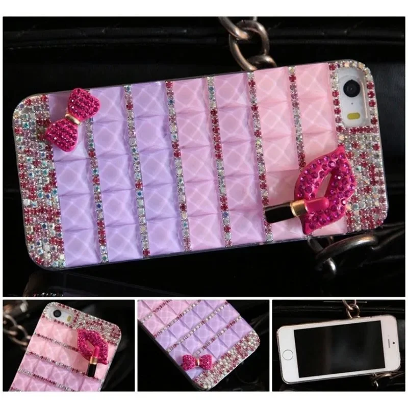 Love Heart breloczki do iPhone'a, diamentowe etui na telefon z kryształkami, Bling Cover, luksus, 15, 14, 13, 12 Pro Max — zdjęcie produktu 5