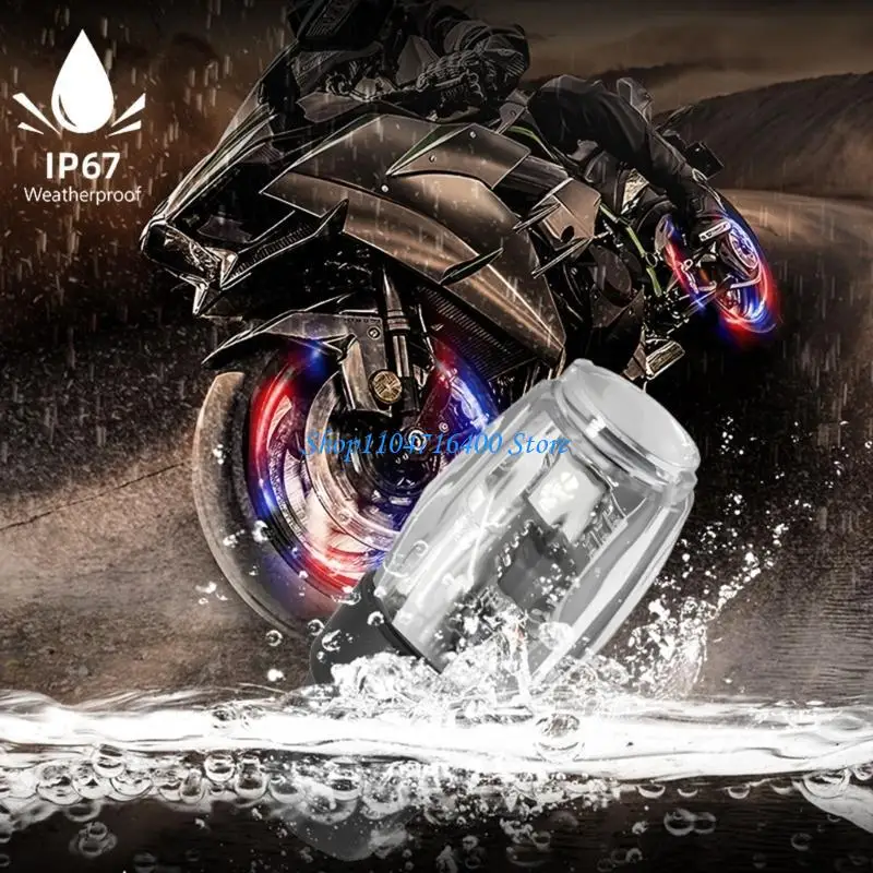 

y1gd Car LED Wheel Lights Colorful Waterproof LED Tire Lights Tire Valves Stem Light Noctilucence for Bikes & Motorcycle
