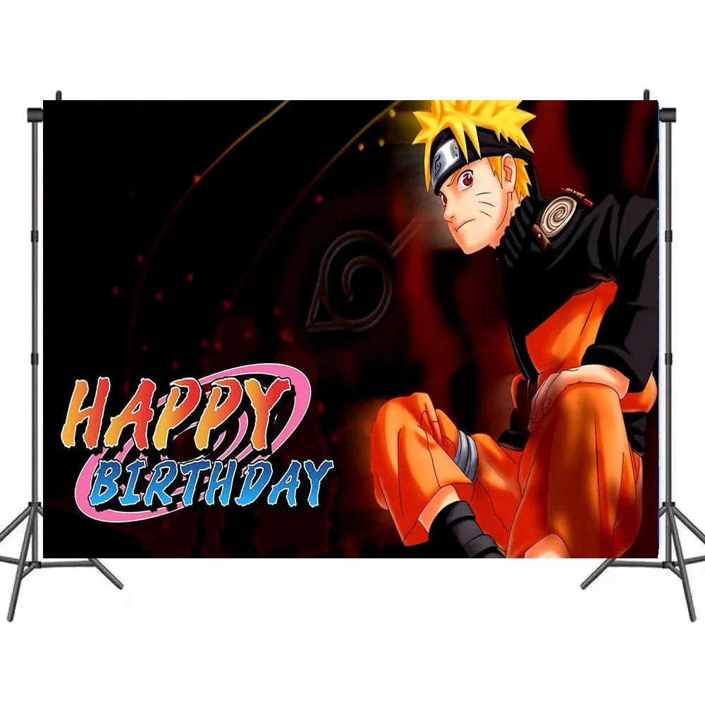 100*150Cm Anime Naruto Achtergrond Doek Kinderen Verjaardagsfeestje Decoratie Suppllie Achtergrondstudio Rekwisieten Feestartikelen