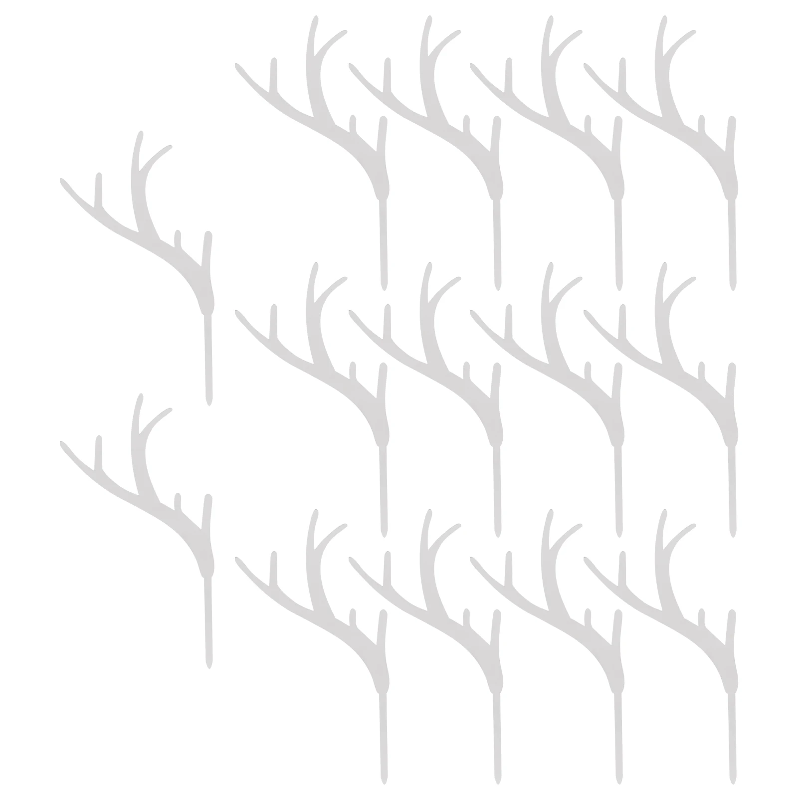 

Christmas Antlers Cake Topper Acrylic Dessert Decorations For Party Festival Shower Birthday Food Picks Silver