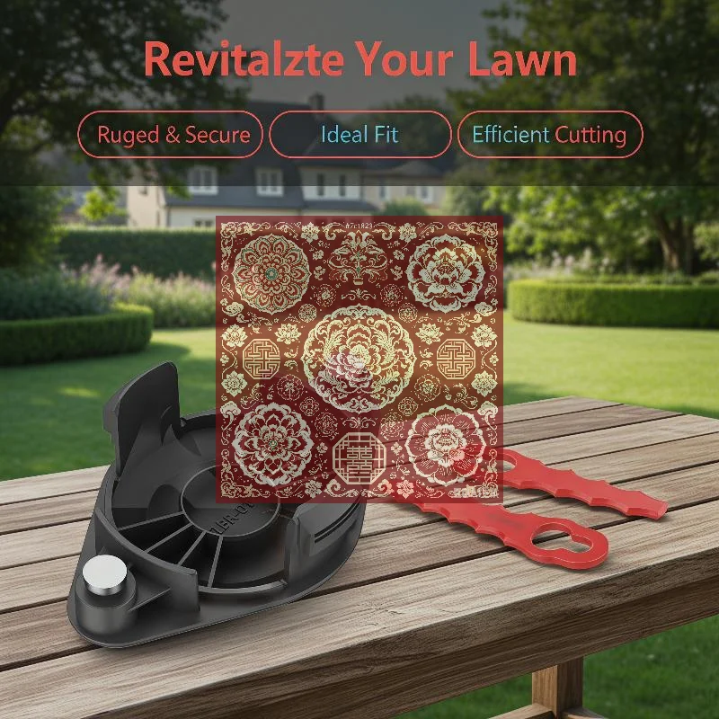1 Set Durable Grass Trimmer Blade Base Set With 2 Sharp Blades Fit For Garden Lawn Weed Cutting