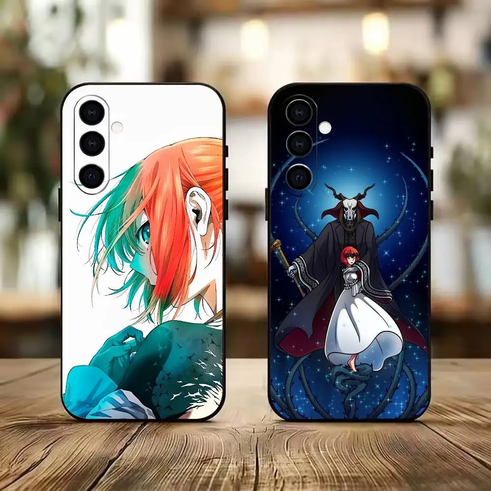 The Ancient M-Magus' Bride  Black Soft Silicone Phone Case for Samsung A73 20,21,22,31,32,52,53,72