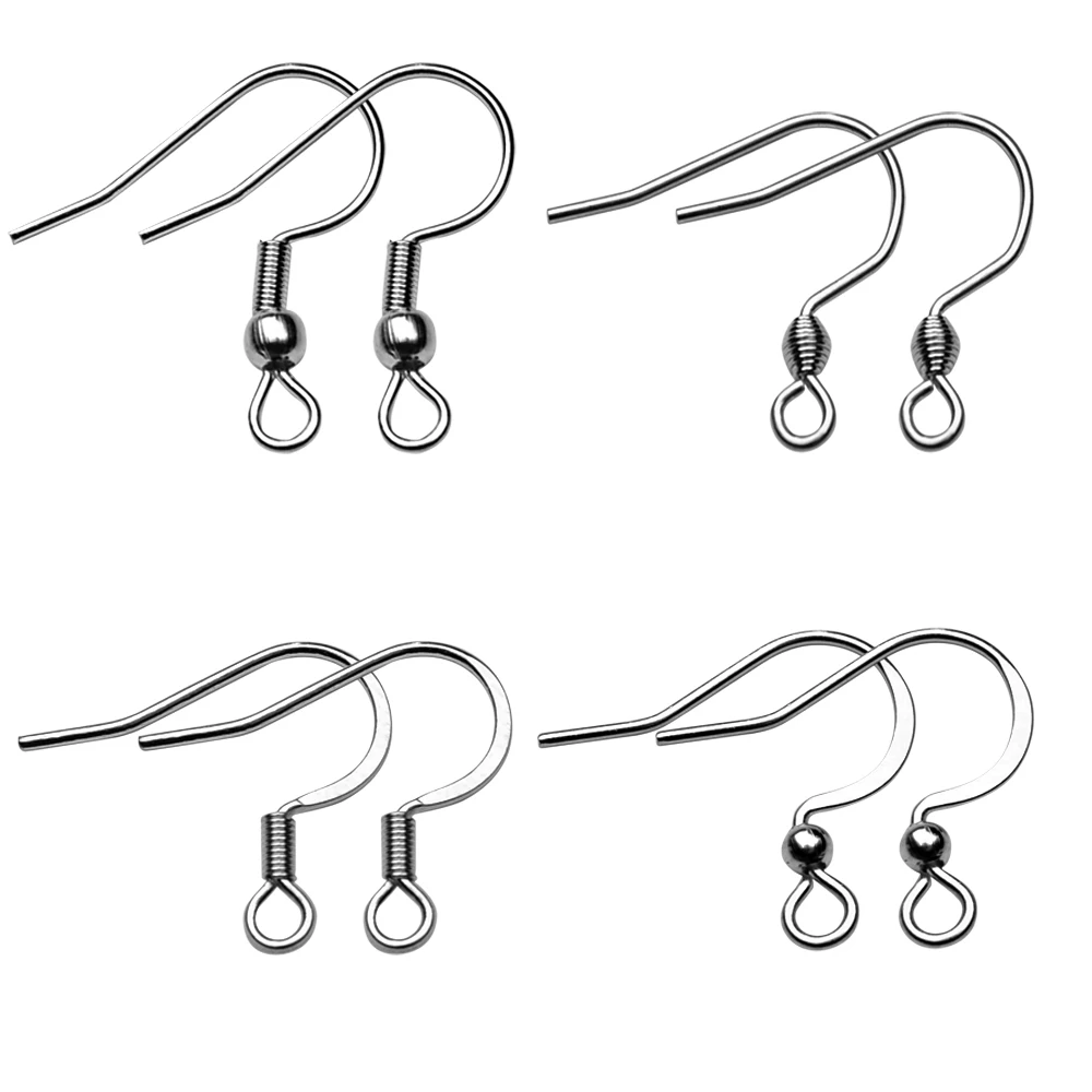 Crochets de boucles d'oreilles hypoallergéniques en acier inoxydable, sans Nickel, fil de fermoir Anti-allergie pour la fabrication de bijoux de bricolage, 30 pièces