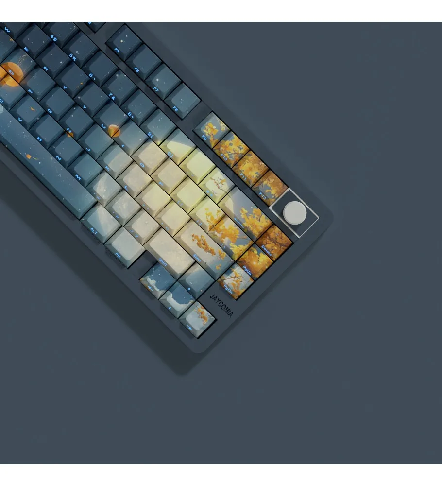 Golden Autumn Keycap Advanced Sense PBT Hot Sublimation Personality Double Engraving Light Transmission Mechanical Keyboard