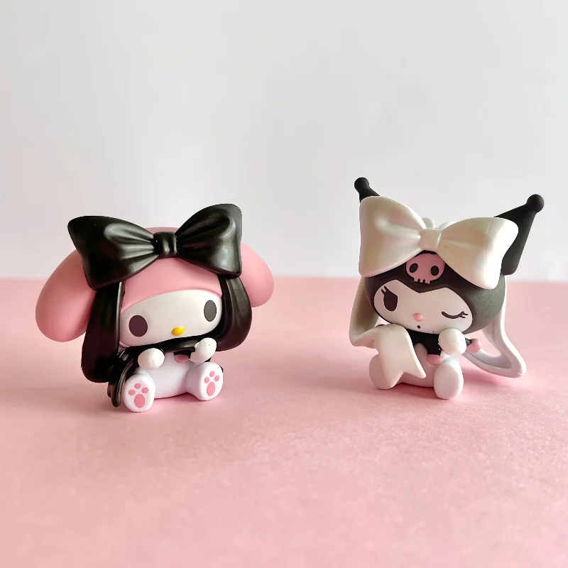 Oryginalny ​ Tomy Sanrio Postacie Figurki w Kształcie Kokardek Gashapon My Melody Kuromi Cinnamoroll Zestaw Mini Kolekcjonerskich Figur