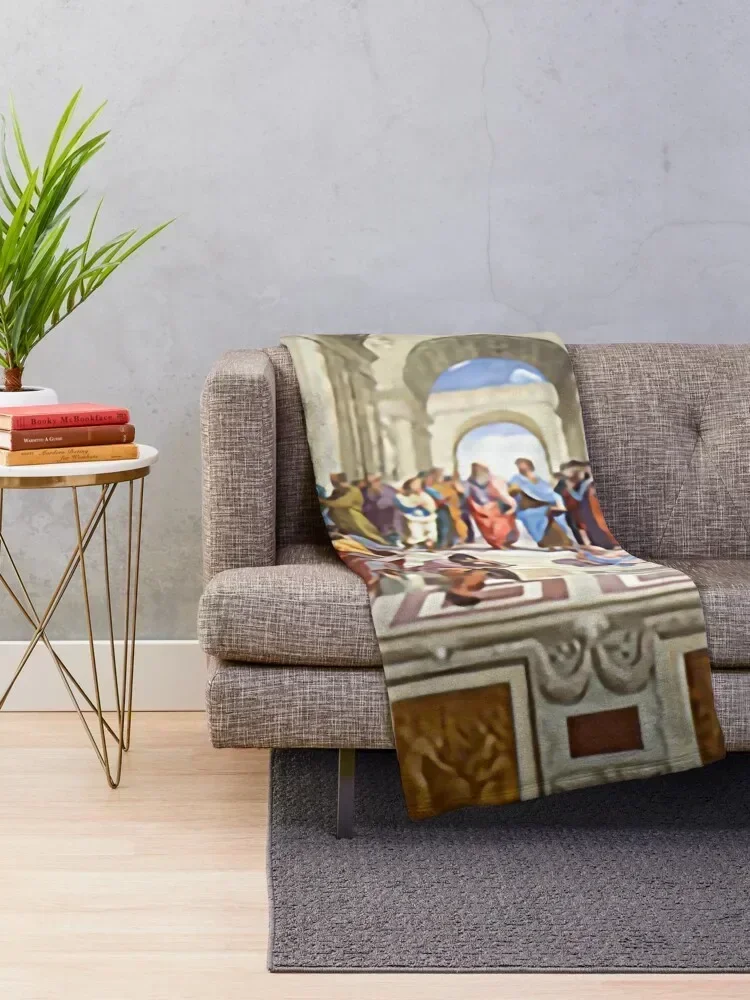 40. Raphael's The School of Athens (1511) famous painting Throw Blanket Fashion Sofas for winter Cute Plaid for sofa Blankets