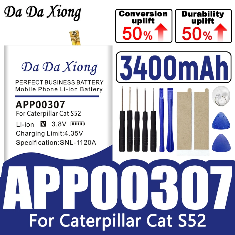 

Высококачественная батарея 3100 мАч для Apack APP00307 для Caterpillar Cat S52 Батареи + инструменты