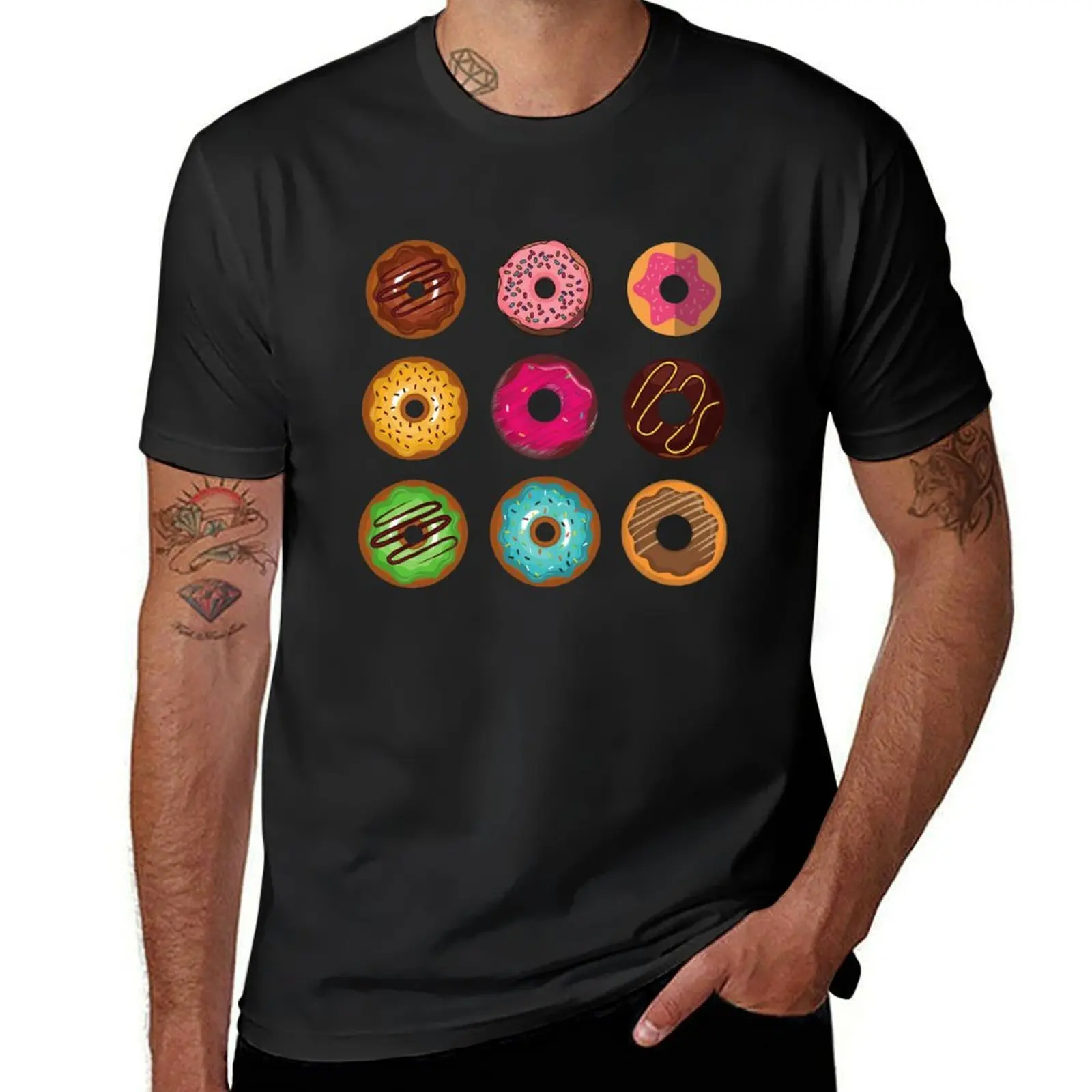 

Donuts T-Shirt oversizeds customizeds shirts graphic tees boys whites men t shirt