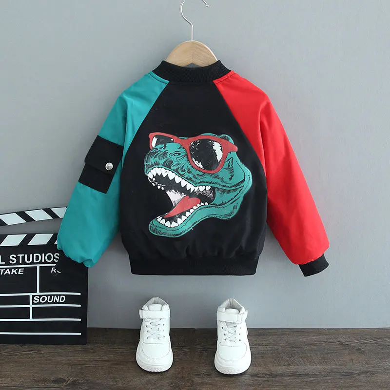 

Baby boy clothes children windbreaker jacket 1-12 years old new spring and autumn cartoon dinosaur jacket boys fashion jacket