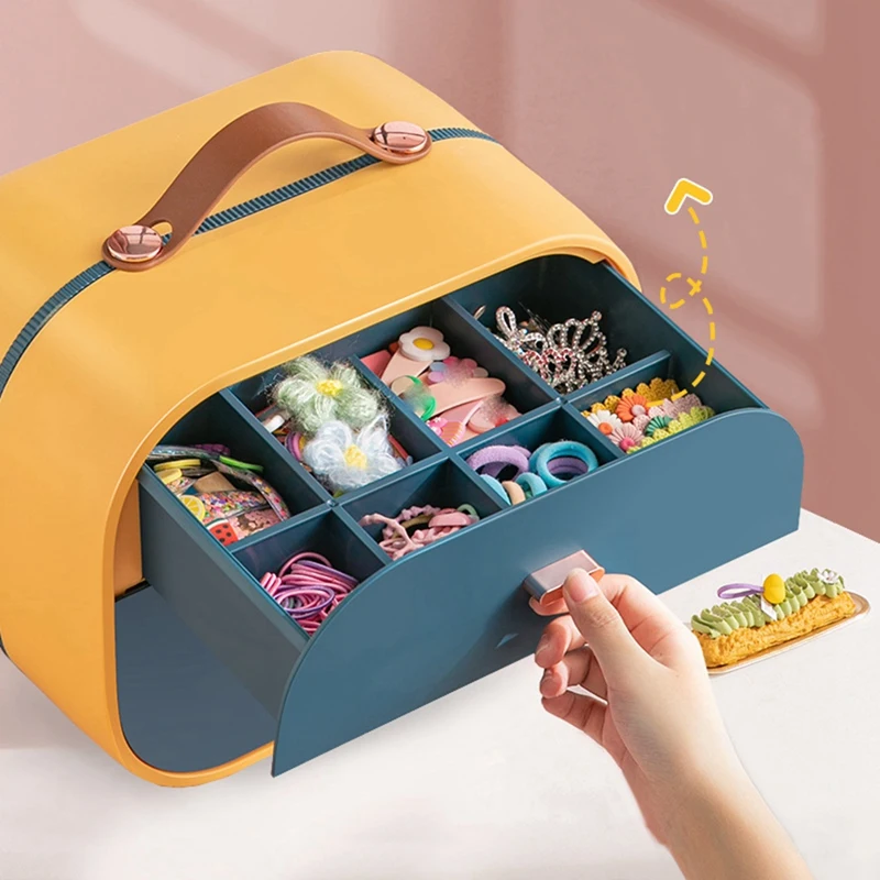 Children's Hair Accessories Storage Box Organizer Hairpin Rubber Band Storage Head Rope Jewelry Box