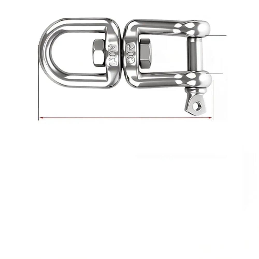 Universal Swivel Joint Stainless Steel 304 Rotating Eye Hook For Heavy Duty Chain Rope Connection Mounting Hardware