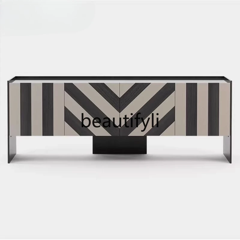 

Design Striped Zebra Meal Side Cabinet Entry Door Entry Entrance Cabinet Living Room Sofa Side Cabinet