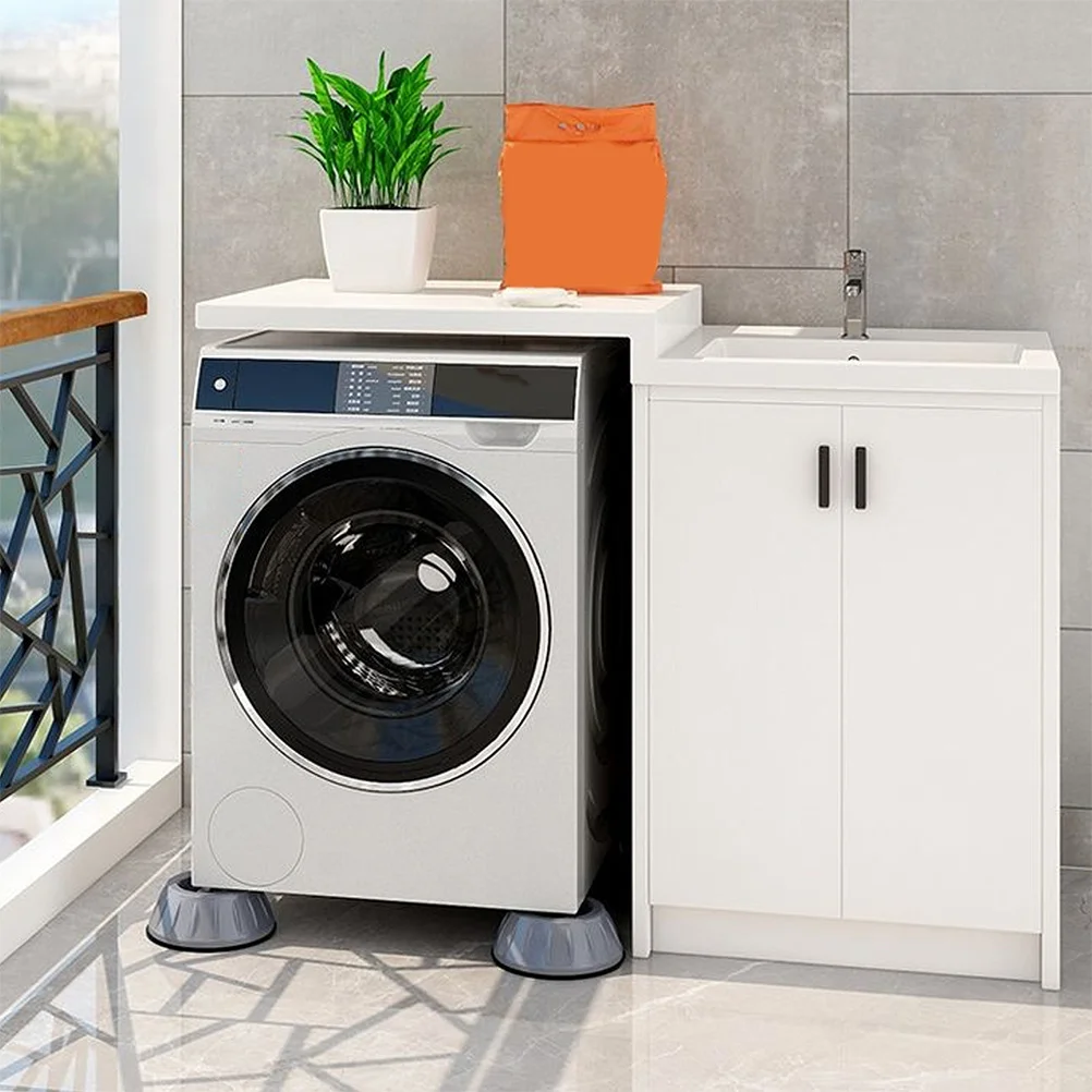 4 قطعة منصات مكافحة الاهتزاز مقاوم للماء عدم الانزلاق غسالة أقدام الثلاجة الحد من الضوضاء المطاط حصيرة الطابق حامي الغسيل #2