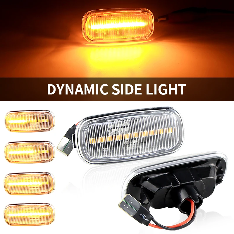 

2× for Audi A3 S3 8P/A4 RS4/S4 B6 B7/A4 S4 RS4 B8/A6 C5/S6 RS6 C7 2005-2011 LED Dynamic Side Marker Light Turn Signal Smoked